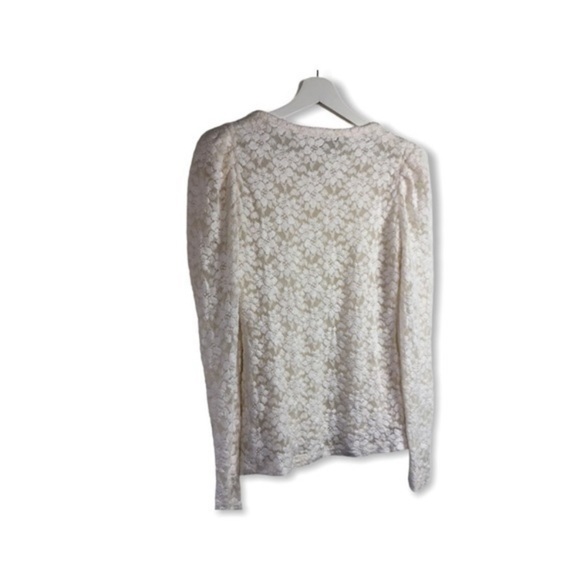 Maje White Floral Lace Long Sleeve Blouse Top - Picture 9 of 9